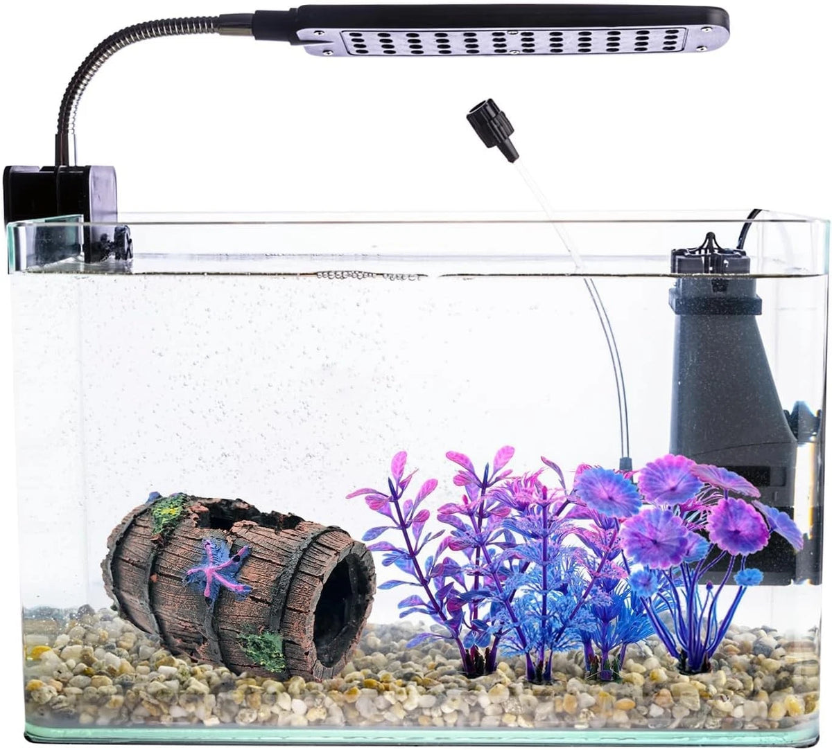 Faeshoo Fish Tank Decoration Betta Decorations Accessories Brown