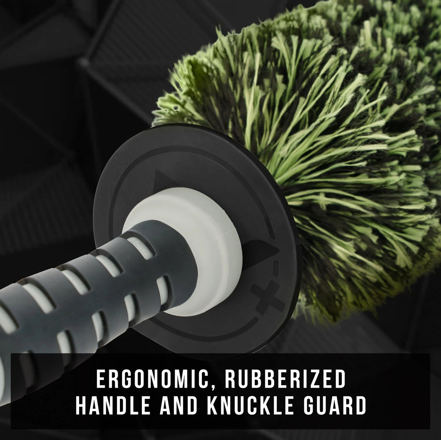 VIKING V+ Wheel Barrel Brush for Deep Cleaning, 17 17 Inch, Black/Green