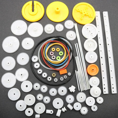 82Pcs Plastic Motor Gear Set For Toy Motor Car Robot Model Kit DIY Model Making