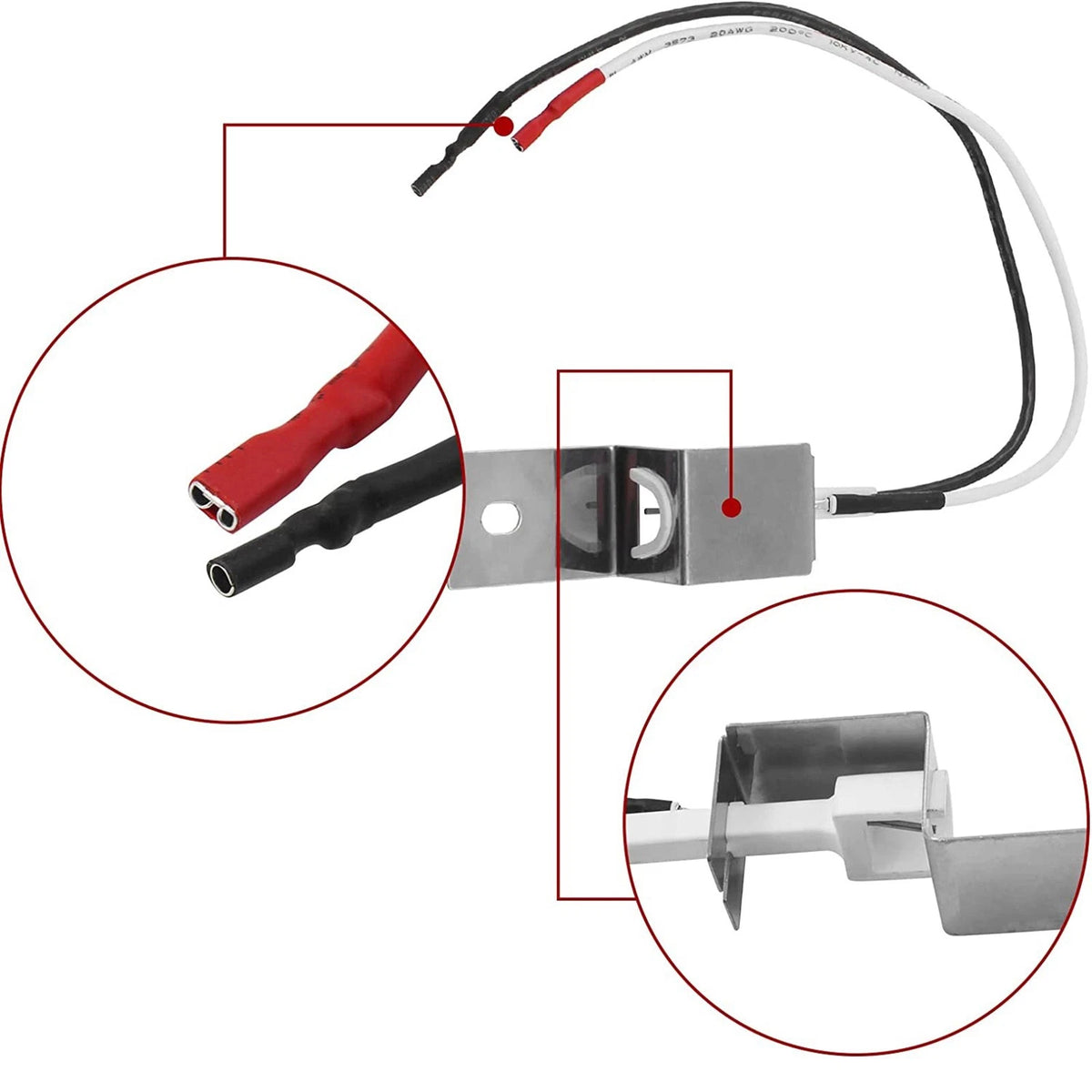 1Set Durable Push Button Gas Grill Igniter Kit Fits for Weber 386001Baby Q100