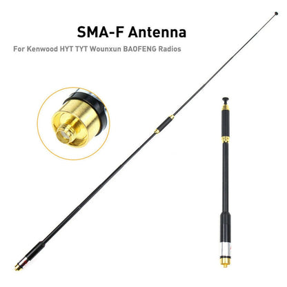 50ohm Telescopic AL-800 Dual Band VHF UHF SMA-F Antennas For BaoFeng UV-9R Radio