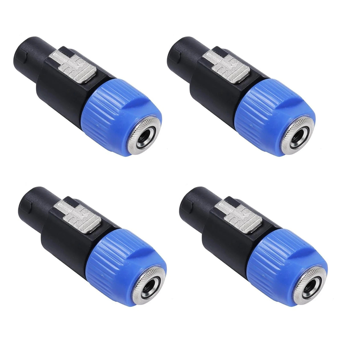 4pcs Speaker Cable Plug with Stress Relief Feature for 10-16 Gauge AWG Cables