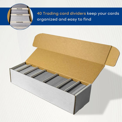 Fageverld Trading Card Storage Box with 40 12 count trading card boxes, White