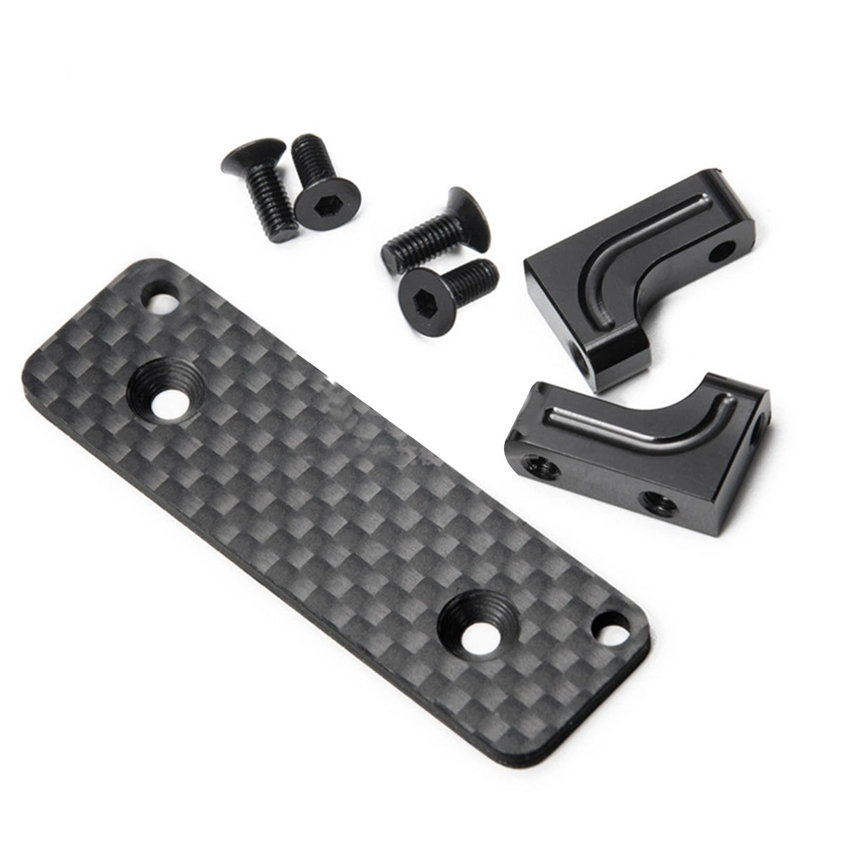 Servo Mount+Carbon Fiber Skid Plate For Axial Capra 1.9 UTB AXI03004 1/10 RC Car