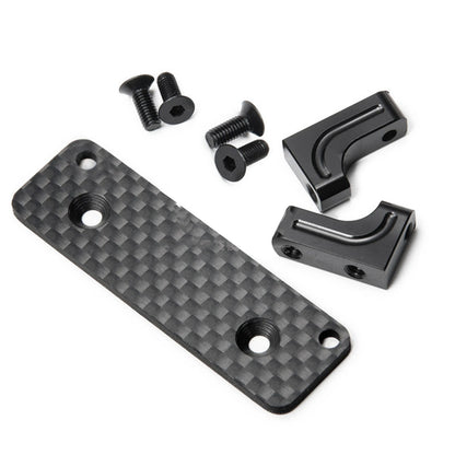 Servo Mount+Carbon Fiber Skid Plate For Axial Capra 1.9 UTB AXI03004 1/10 RC Car