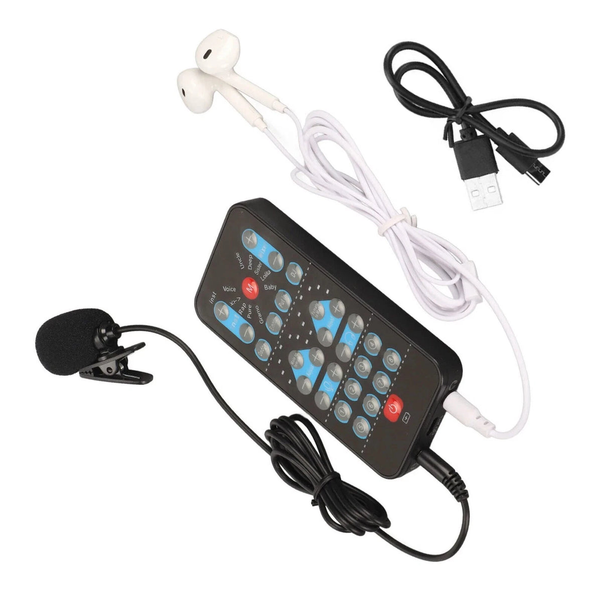 Portable Handheld Voice Changer With 8 Sound Effects For Karaoke Live Streaming