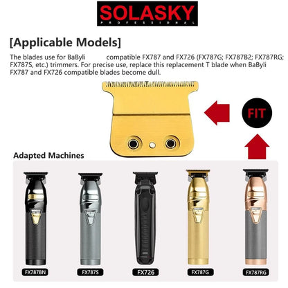 SOLASKY FX707 Replacement Trimmer Ceramic Blades Compatible with BaByL gold