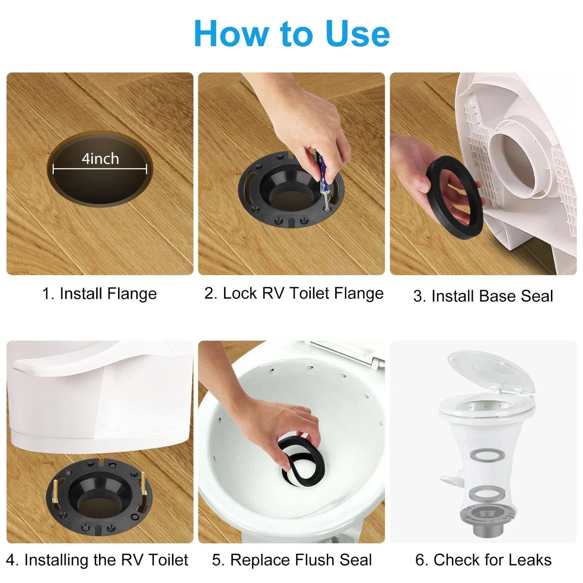Toilet Seal Flange Kit For Dometic 300 310 320 RV Series Flush Seal 385311652