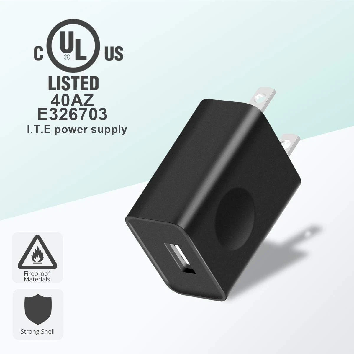 FONKEN USB Wall Charger, 3-Pack 5V 2A Power Adapter Universal Travel Black