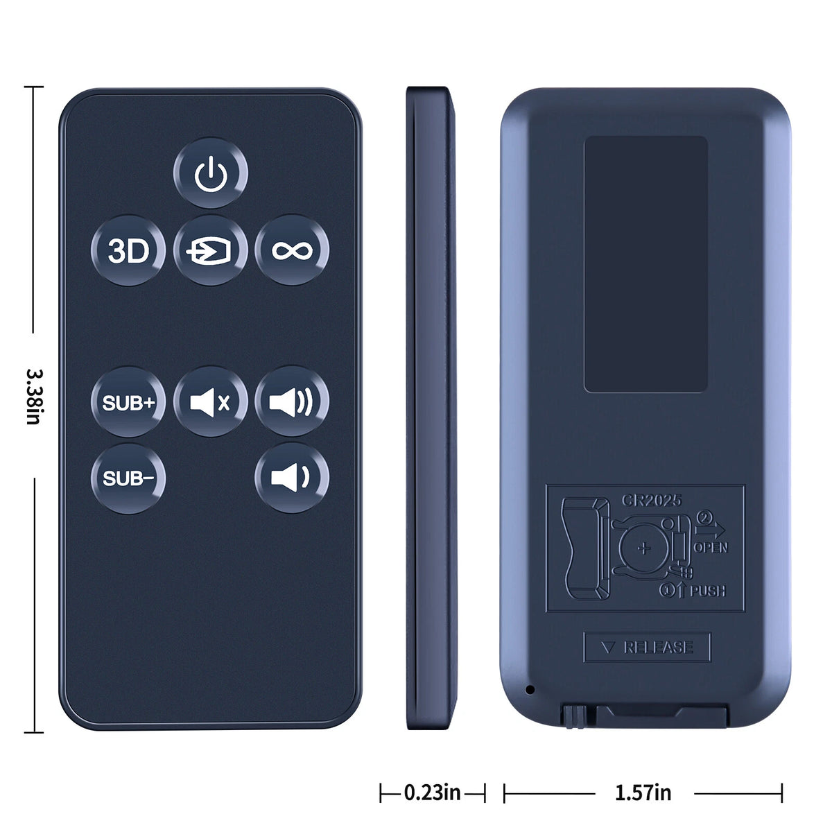 Replacement Remote Control For Klipsch HD Theater SB120 SB 120 TV Sound System