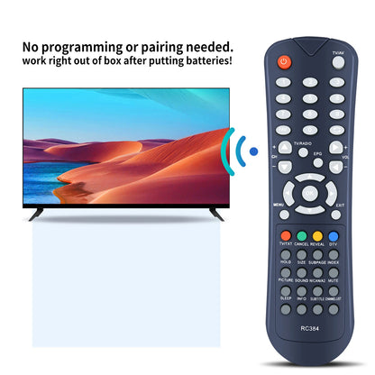 NC384 Replacement Remote Control For RANK ARENA TL3291 TL2531BTP TV