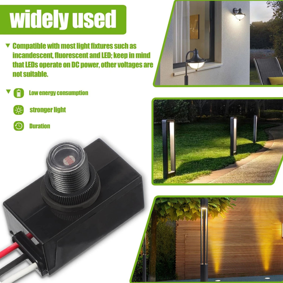 Dusk to Dawn Sensor for Outdoor Lighting 120-277V Photoelectric Switch...