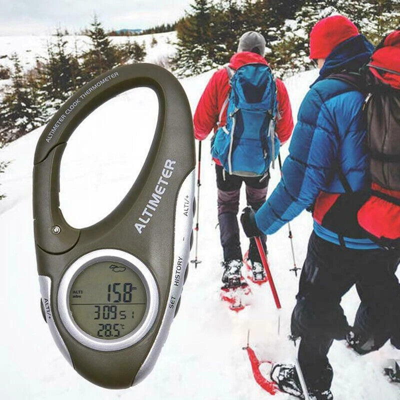 8 In 1 Mountaineering Digital Altimeter Barometer with Thermometer Backlight