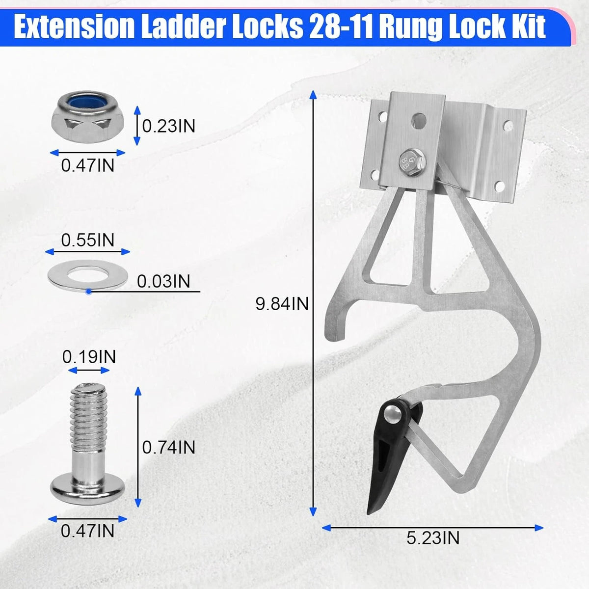 Werner 24-32ft Extension Ladder Lock 28-11 Kit Compatible with Aluminum &...