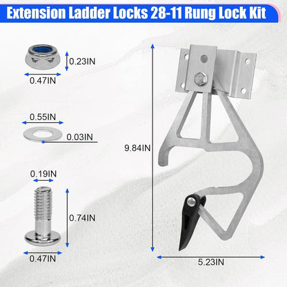 Werner 24-32ft Extension Ladder Lock 28-11 Kit Compatible with Aluminum &...