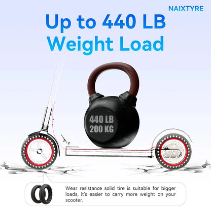 8.5x2 '' inch solid tires for electric scooters. This tire is 8.5Inches
