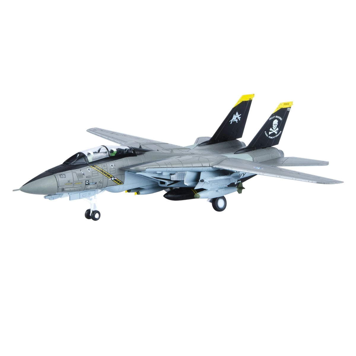 1/100 F-14 Tomcat US Fighter Aircraft Model Alloy Simulation Military Collection