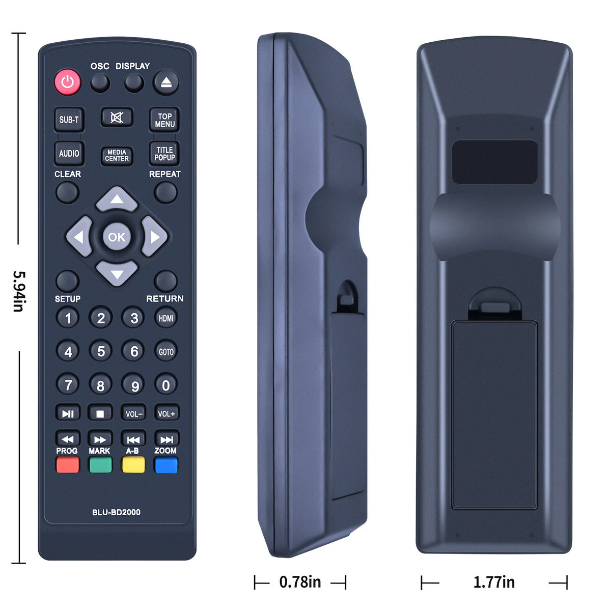 Remote Control For Laser BLU-BD3000 BLU-BD2000 DVD Player