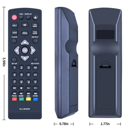 Remote Control For Laser BLU-BD3000 BLU-BD2000 DVD Player