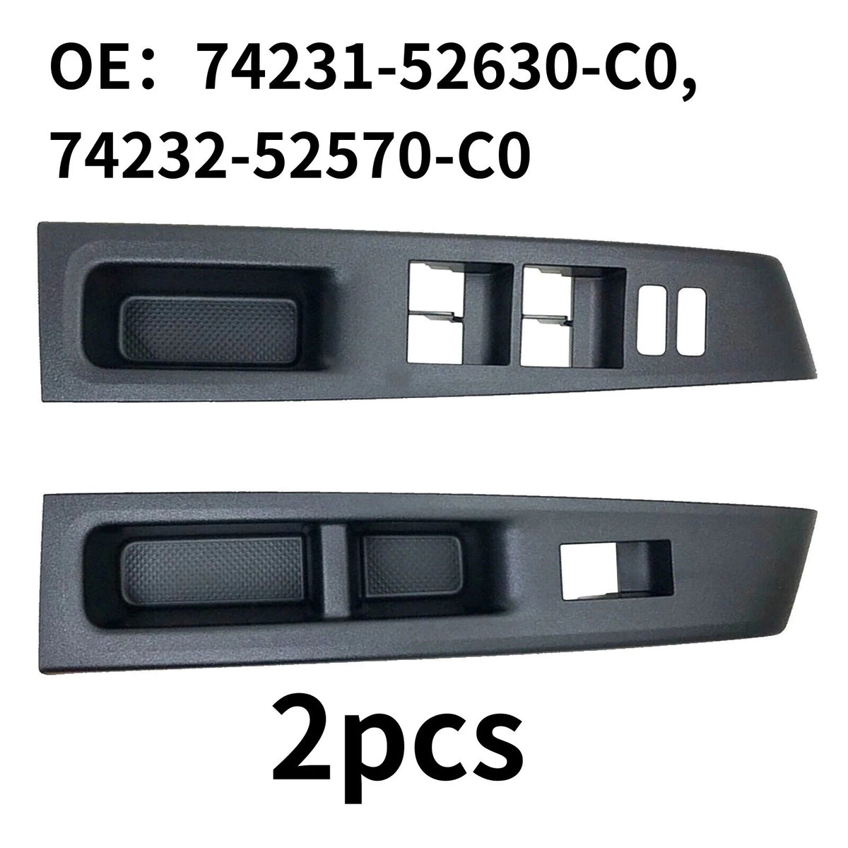 2Pcs/Set Front Armrest Upper Panel Door Glass Lift Switch Cover For Toyota Vitz