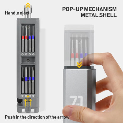 71-in-1 Precision Screwdriver Set with 71 IN 1 silver white, Silver White