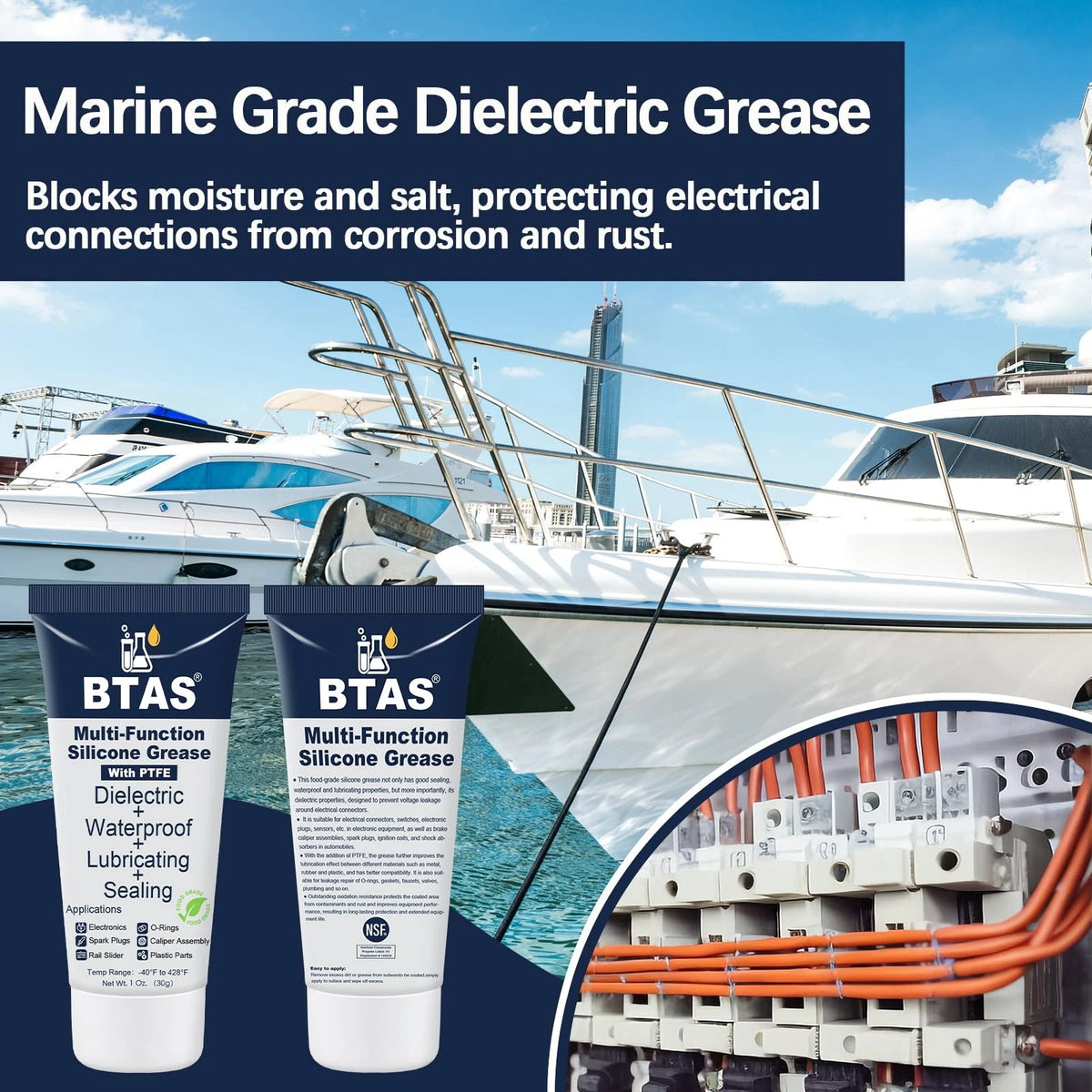 BTAS Dielectric Grease for Electrical Connectors Automotive 1 oz / 1 Pcs
