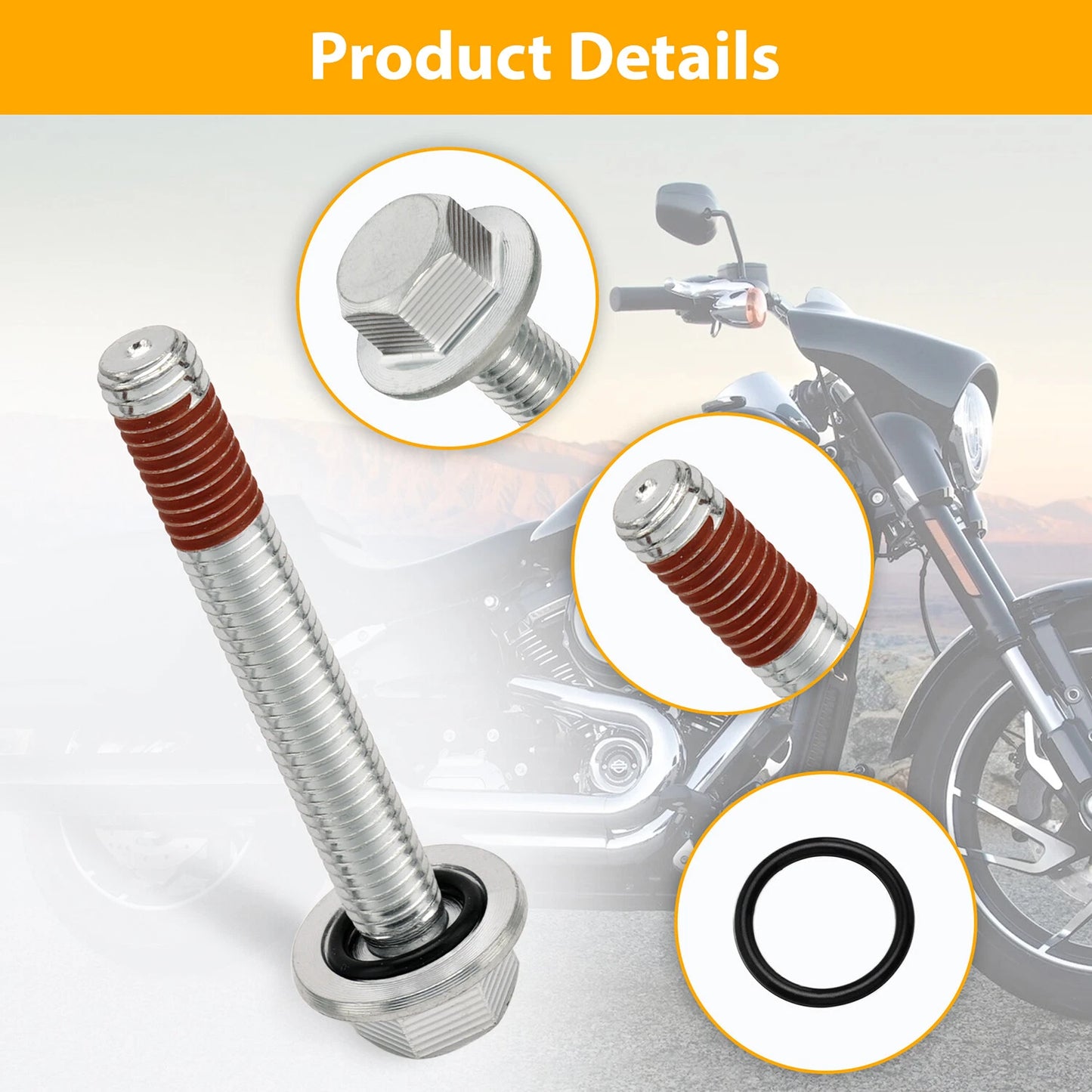 Inner Primary Bolt and Seal Kit fits Harley-Davidson 15-1457