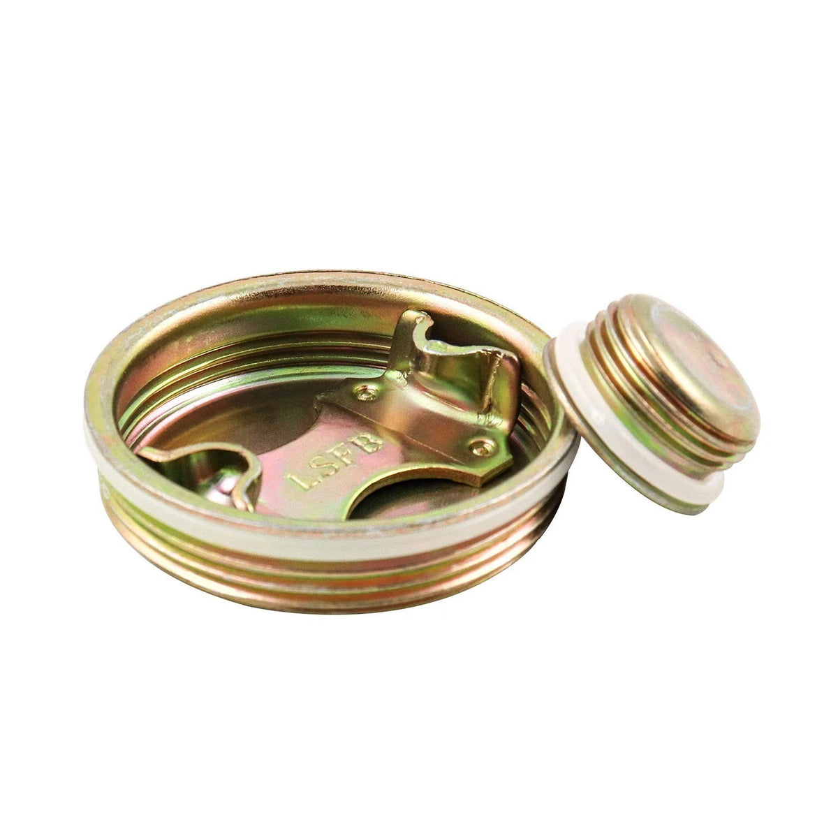 QWORK Steel Drum Bung Set, 2-3/4" Cap Plugs with Plated 2"&3/4", 6 Pack