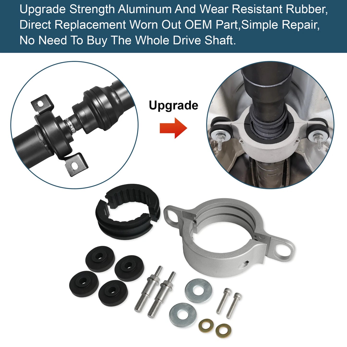Upgrade Driveshaft Center Support Bearing Carrier for 2011+ Jeep WK2 Grand