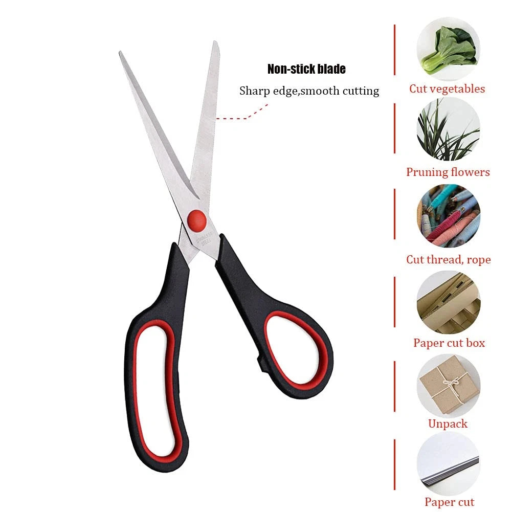 Scissors, Multipurpose office Scissors,8.5 Inch Ultra Sharp Shears, Black