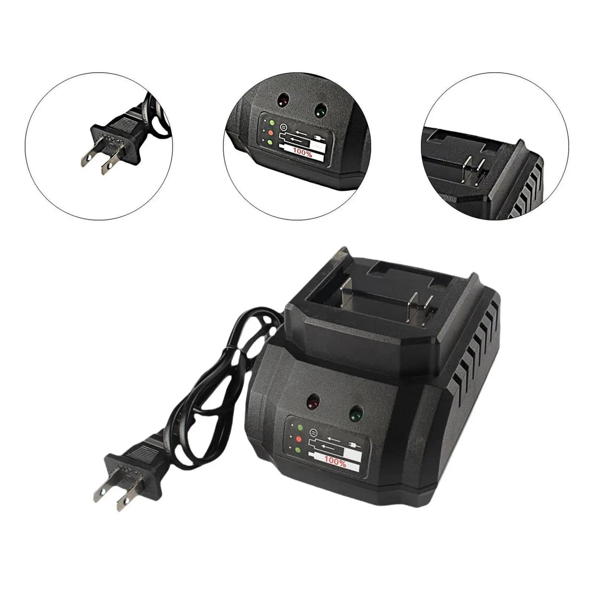 Plug Charger For Makita 18V 21V Lithium Ion BL1415 BL1815 BL1830 BL1850 Pack