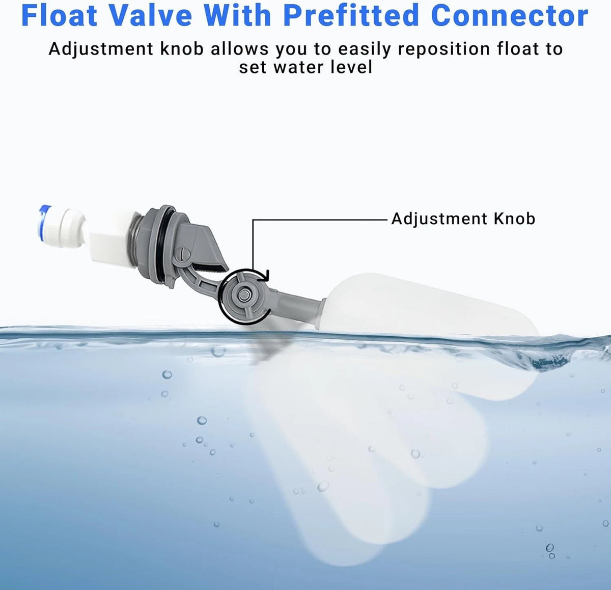 RO/DI Float Valve Kit for Reef Tank & Aquarium ATO – Auto Top white and blue