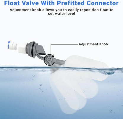 RO/DI Float Valve Kit for Reef Tank & Aquarium ATO – Auto Top white and blue