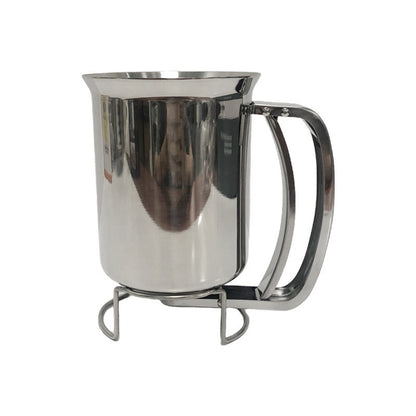 Stainless Steel Batter Dispenser with Quick-Close Valve No Spills for Pancakes