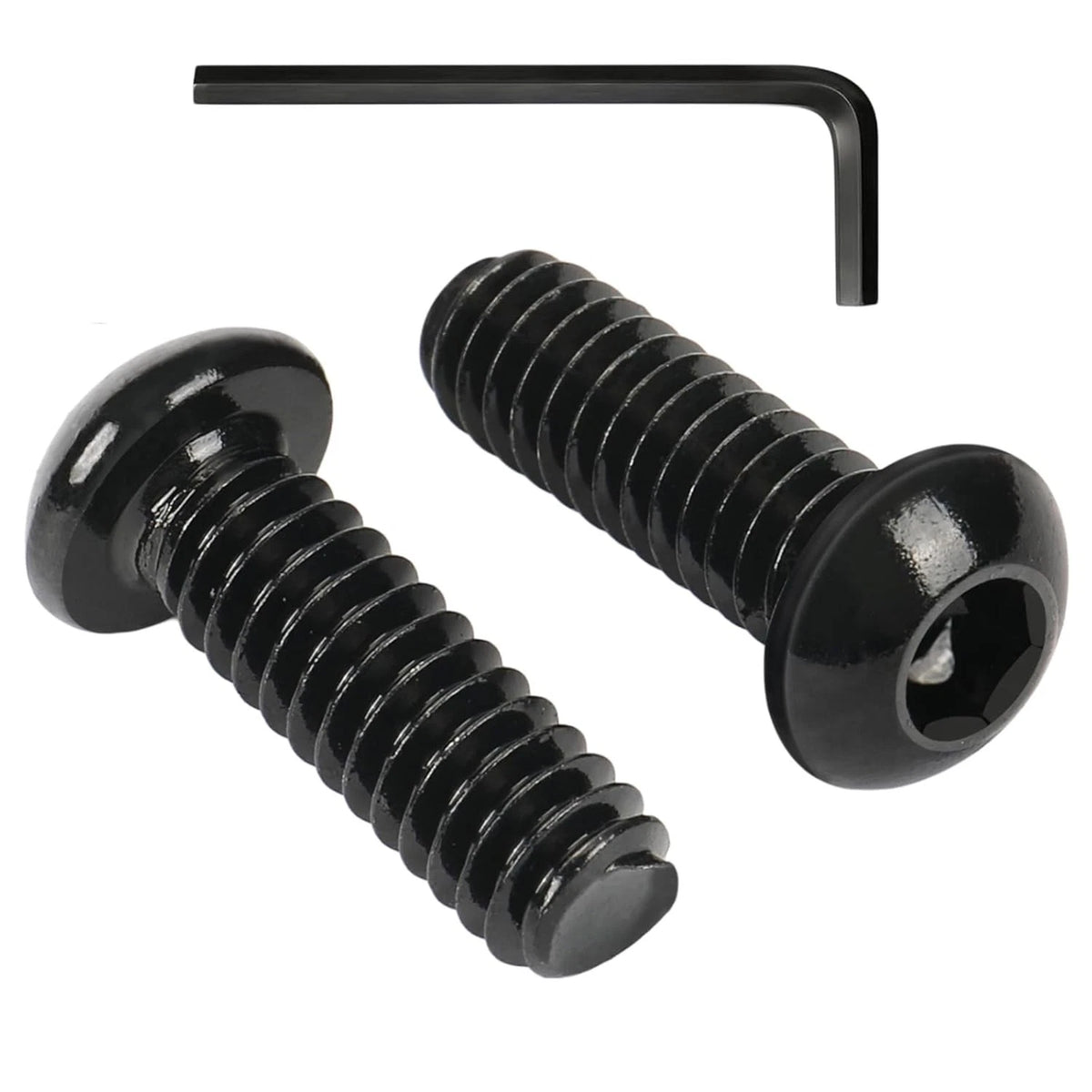 50Pcs 1/4-20 x 1 Button Head Socket Cap Bolts Screws,304 Stainless Black