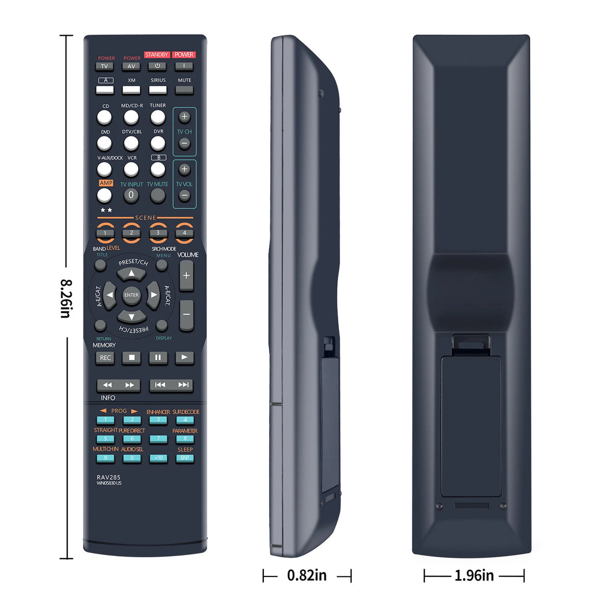 RAV285 WN05830US Remote Control For Yamaha AV Receiver HTR6160 RX-V663