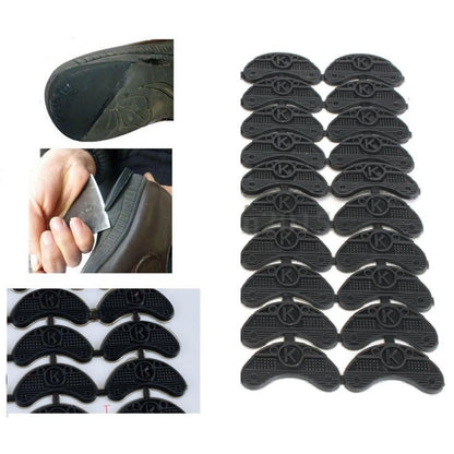 20PCS 10-Pair Rubber Heel Savers Toe Plates Taps DIY Shoe Repair Pads 50*20*3mm