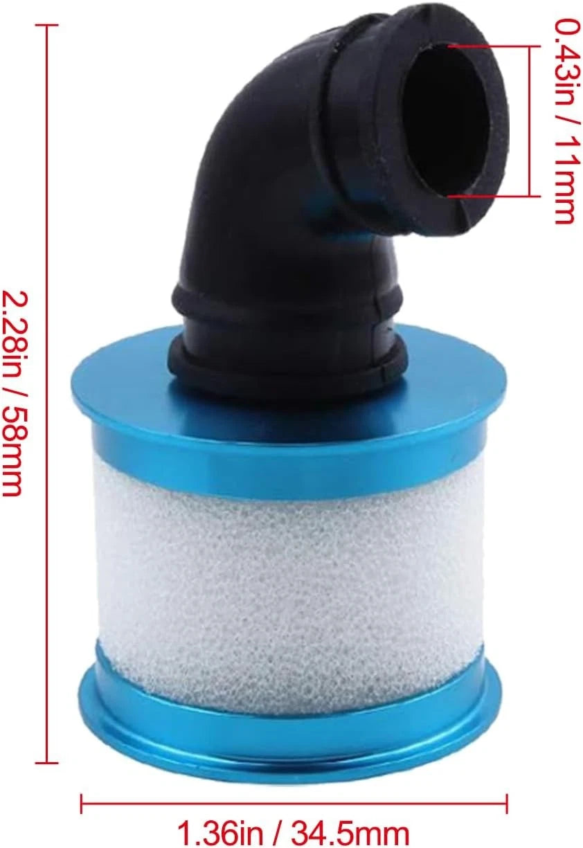 HobbyPark RC Air Filter Aluminum Capped w/Element Sponge 04104 Nitro Blue