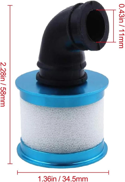HobbyPark RC Air Filter Aluminum Capped w/Element Sponge 04104 Nitro Blue