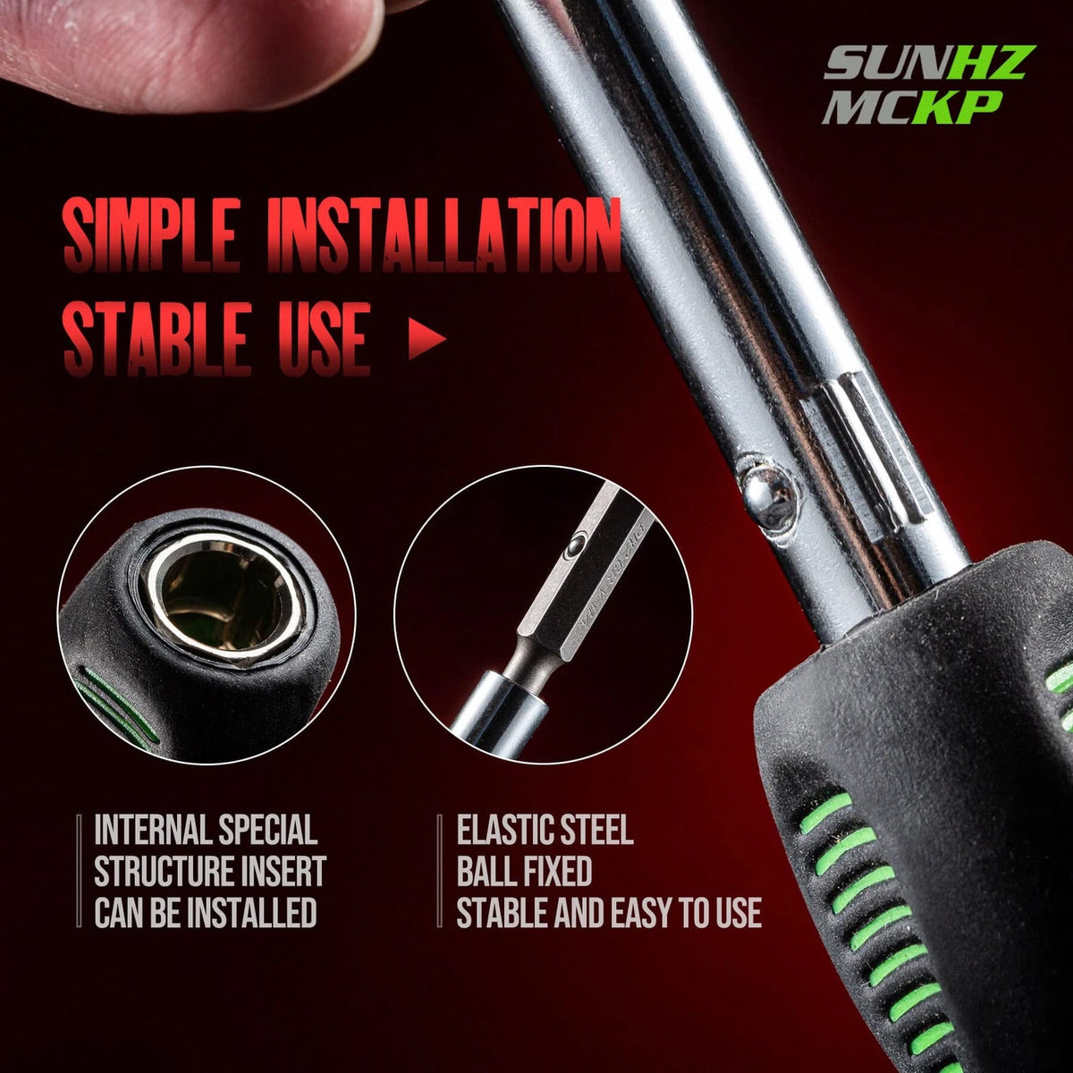 SUNHZMCKP 8 in 1 Screwdriver, Portable 8 IN 1 Black, Green