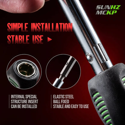 SUNHZMCKP 8 in 1 Screwdriver, Portable 8 IN 1 Black, Green