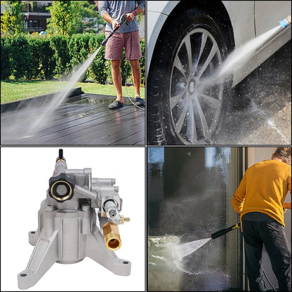 Biswing Pressure Washer Pump, 7/8" Shaft Vertical Plunger, 3400 PSI Silver