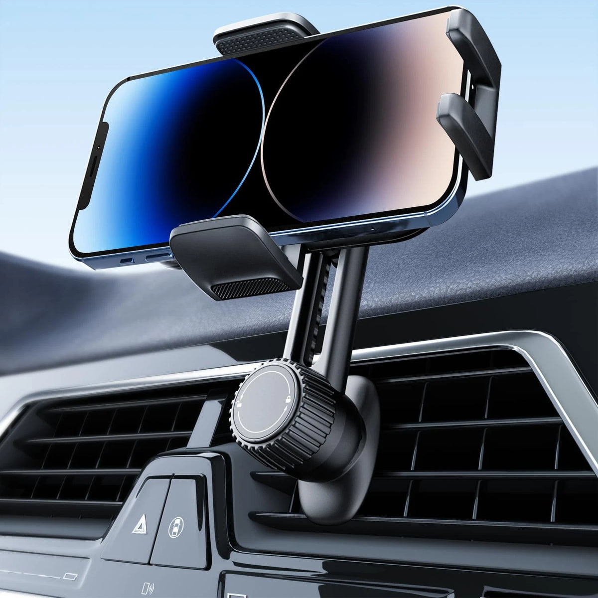 Holdersafe Phone Holders for Your Car: [Never Blocking] Air Vent Cell Black