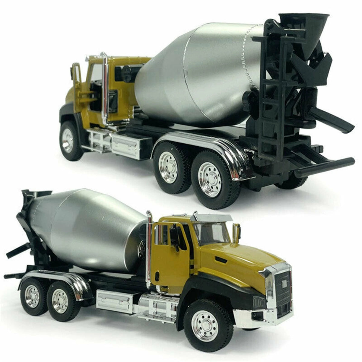 360° Rotatable Roller 1/50 Diecast Pull Back Alloy Mixer Truck Model Toy Gift