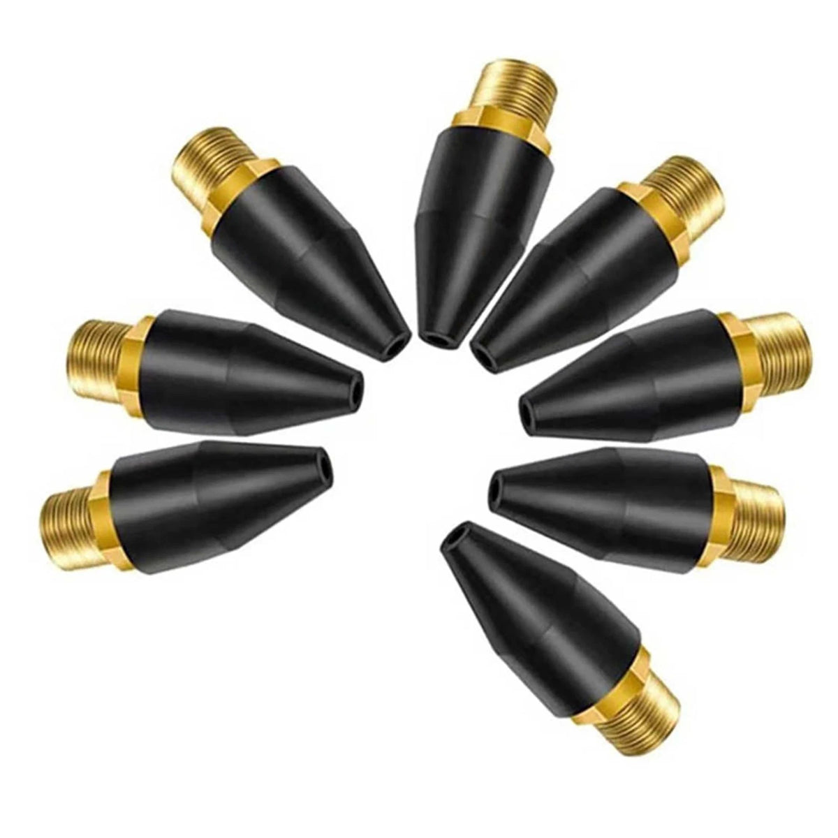 8PCS Blow Gun Rubber Tip, Air Nozzle with 1/8" NPT Male for Air Compressor