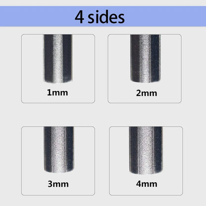4-Gauge Slot Guitar Fret Crowning File Tool With 2 Neck Protection Sheets A