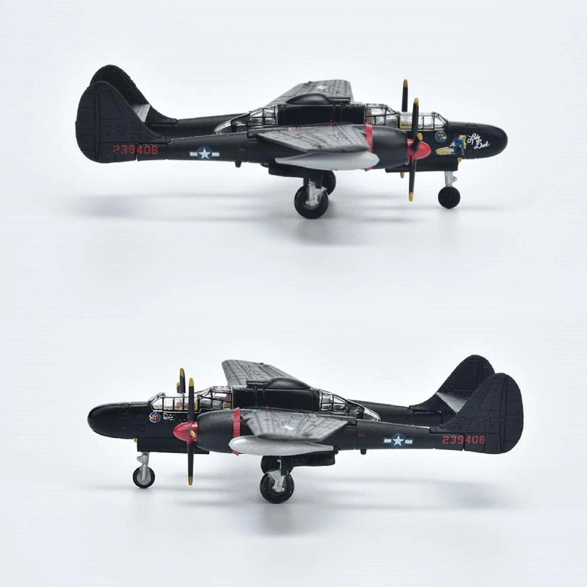 1:144 Scale WWII USAF P-61 Black Widow Bomber Aircraft Diecast Model Display F