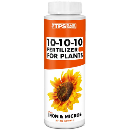TPS NUTRIENTS Liquid 10-10-10 Fertilizer for Plants, Triple 8 oz (1/2 Pint)