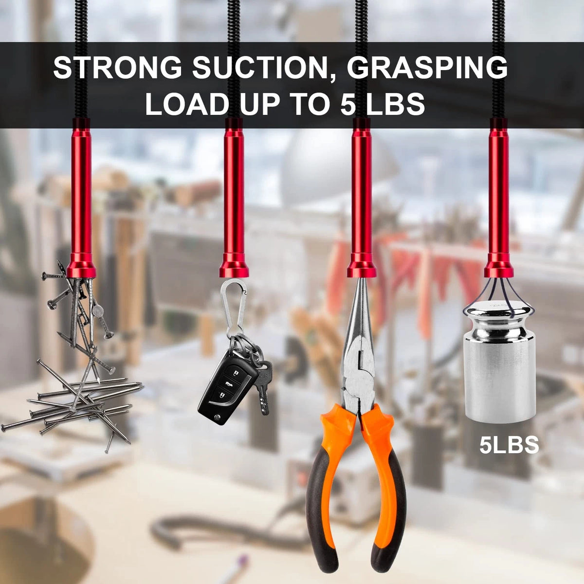 Bendable Flexible Magnetic Pickup Tool, Directional Bend Tool