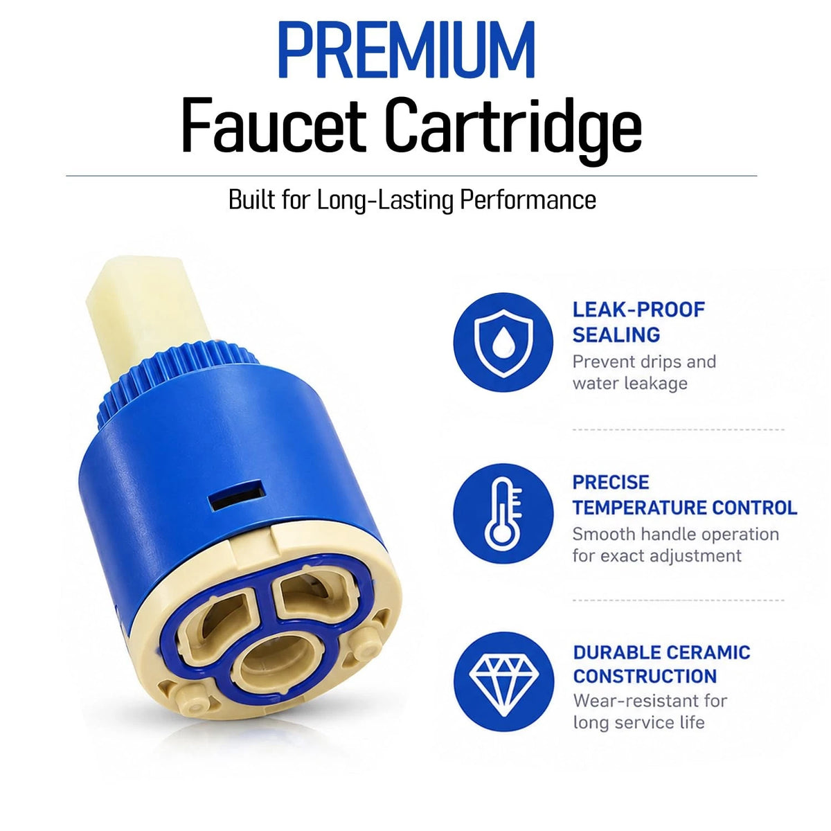 25mm Ceramic Faucet Cartridge Replacement,CUPC Certified,Kraus Blue-01